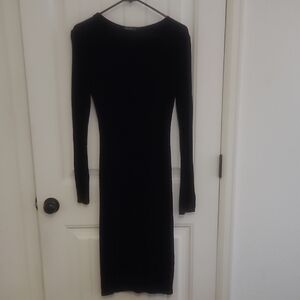Popular Basics Classic Black Long Sleeve Dress